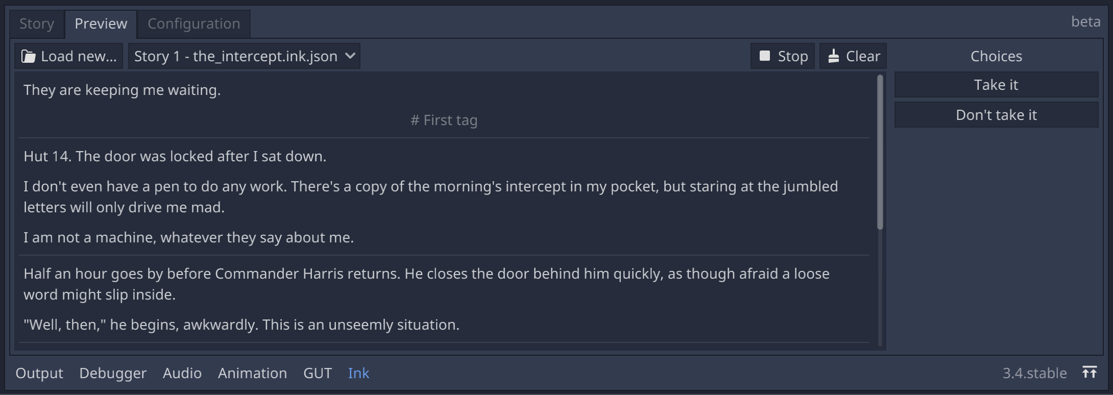Preview tab, playing more of the Intercept.